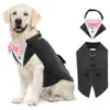 Tanpopo New Pet Cloth Resistant Dog Costume Wedding Attire Coat Decorative Tuxedo Wear Party Suit Jacket Collar and Bandana Set