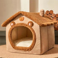 Winter Foldable Pet House Removable Washable Bed Puppy Cave Sofa Pet Bed House For Extra Small Dogs And Small And Medium Cats
