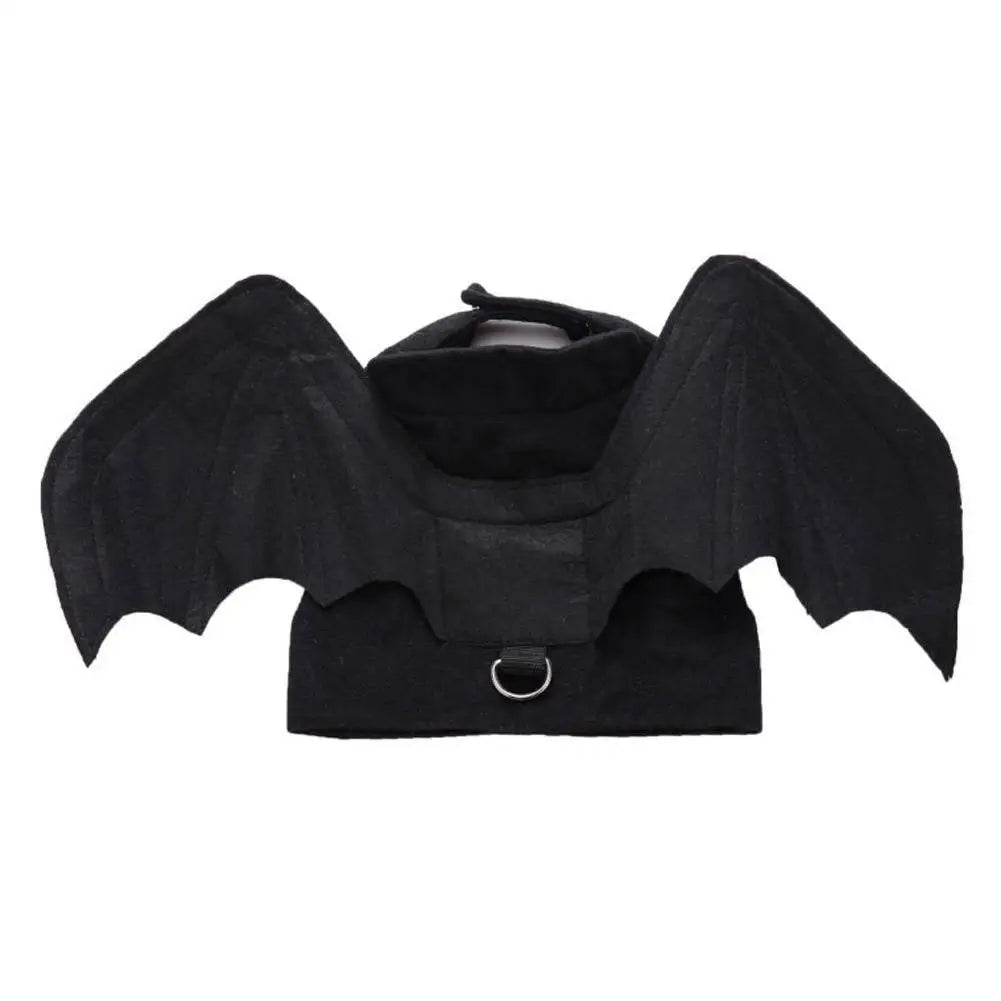 1Pcs Halloween Cute Pet Clothes Black Bat Wings Harness Costume Cosplay for Small Dogs Cats Halloween Party Pet Supplies
