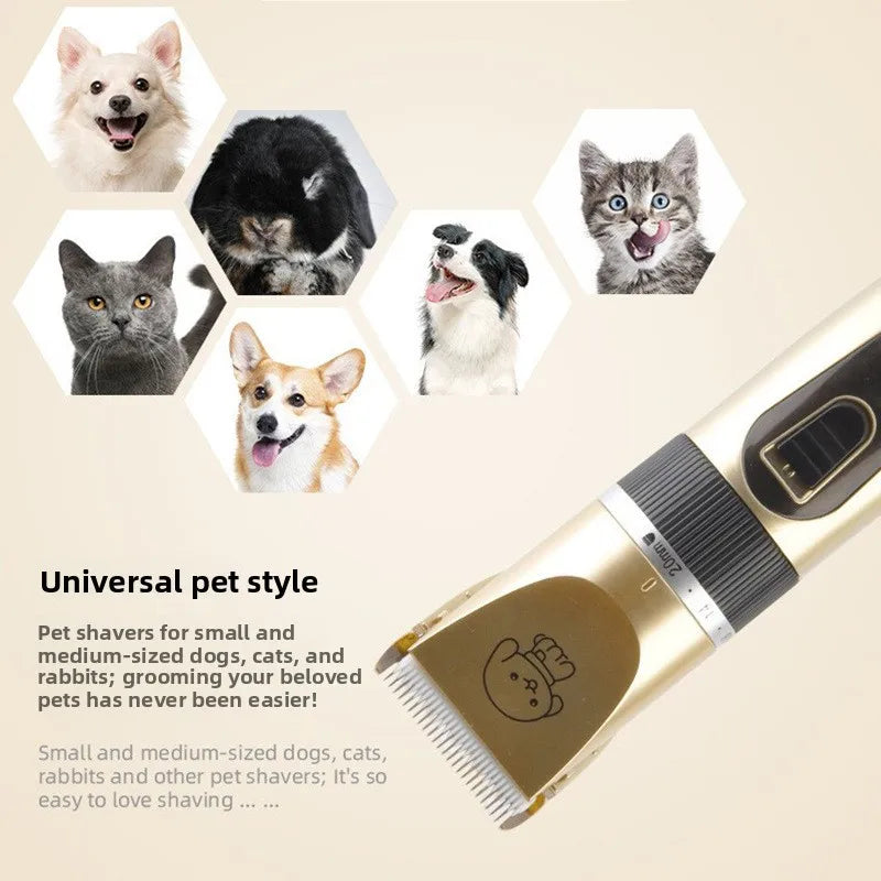 1set Pet Hair Clipper Haircut Trimmer Shaver Set for Rabbit Cat Dog Puppy Grooming Clipper Cutter Pet Supplies Electric Scissors