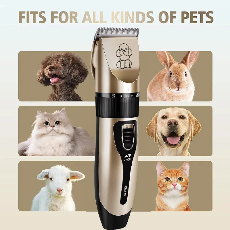 1set Pet Hair Clipper Haircut Trimmer Shaver Set for Rabbit Cat Dog Puppy Grooming Clipper Cutter Pet Supplies Electric Scissors