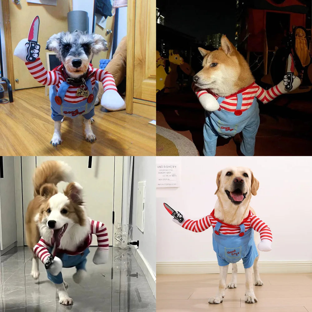 Dog Cosplay Costume For Small Medium Large Dogs Cats Halloween Party Dress Outfits Cute Dog Jacket Labrador Bulldog Pet Clothes