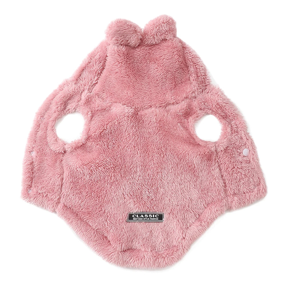 Winter Pet Puppy Hoodie Sweater For Small Medium Dogs Cats Warm Fleece Dog Clothes Coat Yorkshire Chihuahua Jacket Pug Costume