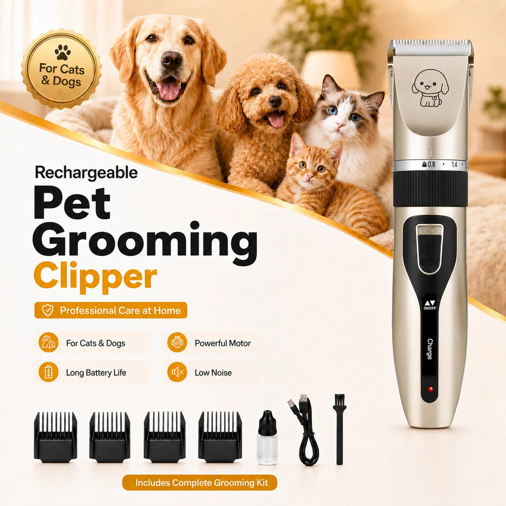 1set Pet Hair Clipper Haircut Trimmer Shaver Set for Rabbit Cat Dog Puppy Grooming Clipper Cutter Pet Supplies Electric Scissors