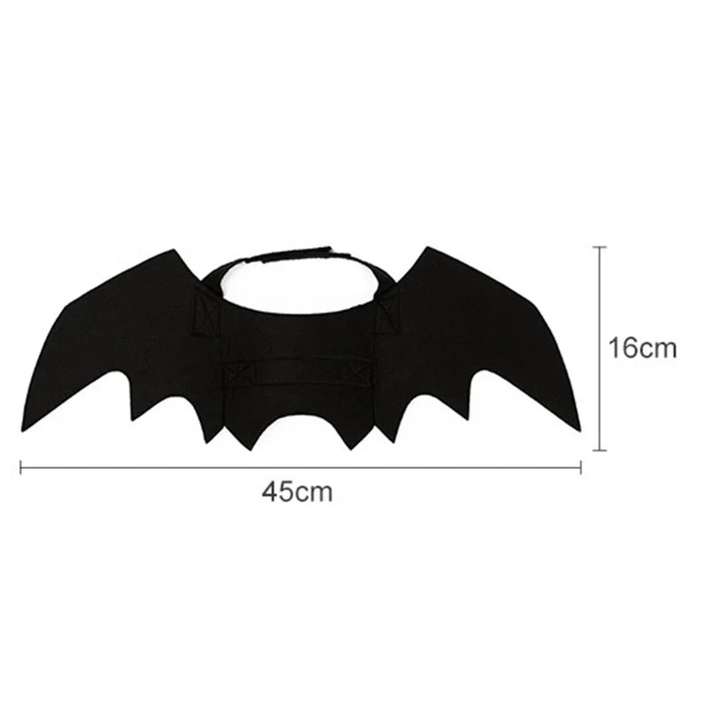 Halloween Cute Pet Clothes Black Bat Wings Harness Costume for Halloween Cosplay Cat Dog Halloween Party for Pet Supplies