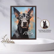 custom pet portrait-oil painting style